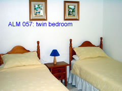 ALM 057 twin bedroom of this 3 bedroom villa at la marquesa golf course, ciudad quesada, costa blanca, spain 