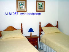 ALM 057 twin bedroom of this 3 bedroom villa at la marquesa golf course, ciudad quesada, costa blanca, spain